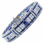 Art Deco elaborate sapphire and diamond bracelet