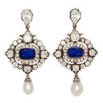 Victorian sapphire earrings